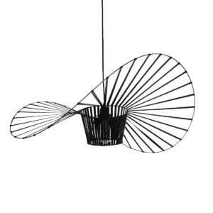 GLOBOSTAR® LUMINOVA 61466 Μοντέρνο Κρεμαστό Φωτιστικό Οροφής με Ντουί 1 x E27 AC 220-240V IP20 - Μαύρο - Μ80 x Π80 x Υ30cm