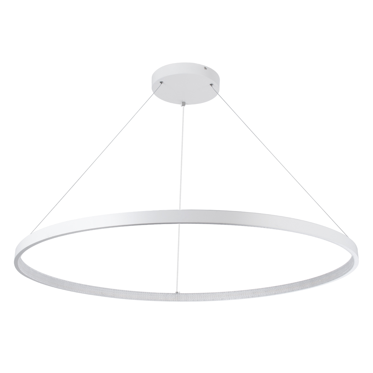 GLOBOSTAR® DIAMOND 61518 Μοντέρνο Κρεμαστό Φωτιστικό Οροφής LED 75W 8400lm 360° AC 220-240V IP20 Ρυθμιζόμενο Λευκό CCT με Χειριστήριο από 2700K έως 6000K Dimmable - Lumileds SMD Chip - Λευκό Ματ - Μ100 x Π100 x Υ90cm - 3 Χρόνια Εγγύηση - Image 3