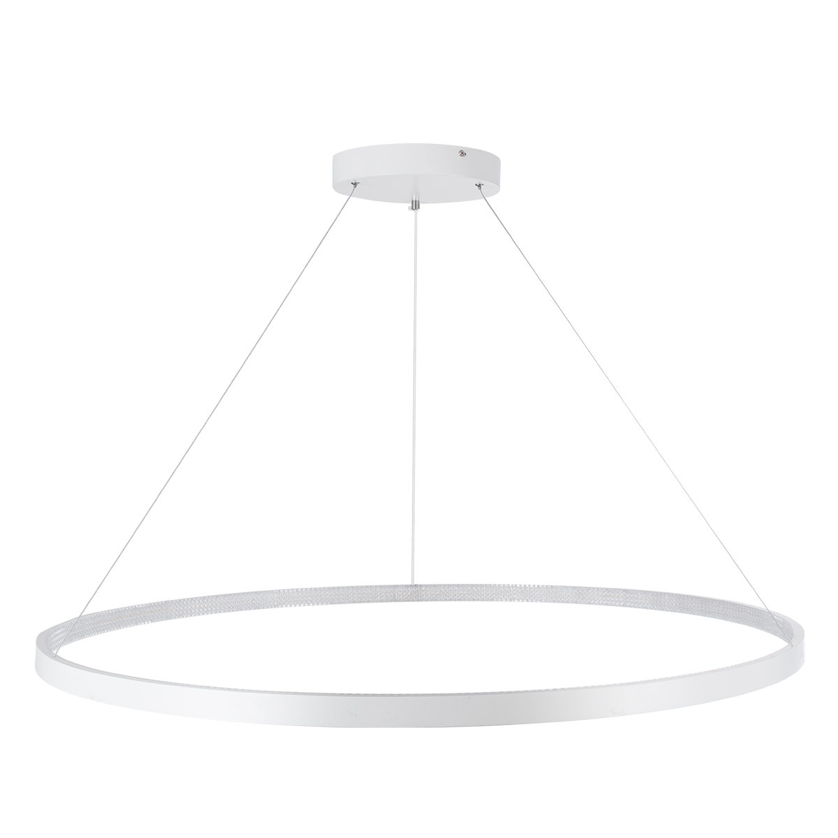 GLOBOSTAR® DIAMOND 61518 Μοντέρνο Κρεμαστό Φωτιστικό Οροφής LED 75W 8400lm 360° AC 220-240V IP20 Ρυθμιζόμενο Λευκό CCT με Χειριστήριο από 2700K έως 6000K Dimmable - Lumileds SMD Chip - Λευκό Ματ - Μ100 x Π100 x Υ90cm - 3 Χρόνια Εγγύηση - Image 5