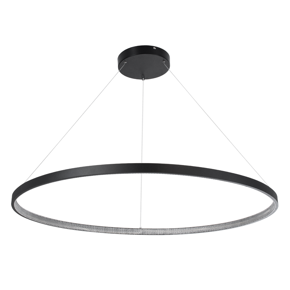 GLOBOSTAR® DIAMOND 61519 Μοντέρνο Κρεμαστό Φωτιστικό Οροφής LED 75W 8400lm 360° AC 220-240V IP20 Ρυθμιζόμενο Λευκό CCT με Χειριστήριο από 2700K έως 6000K Dimmable - Lumileds SMD Chip - Μαύρο Ματ - Μ100 x Π100 x Υ90cm - 3 Χρόνια Εγγύηση - Image 3