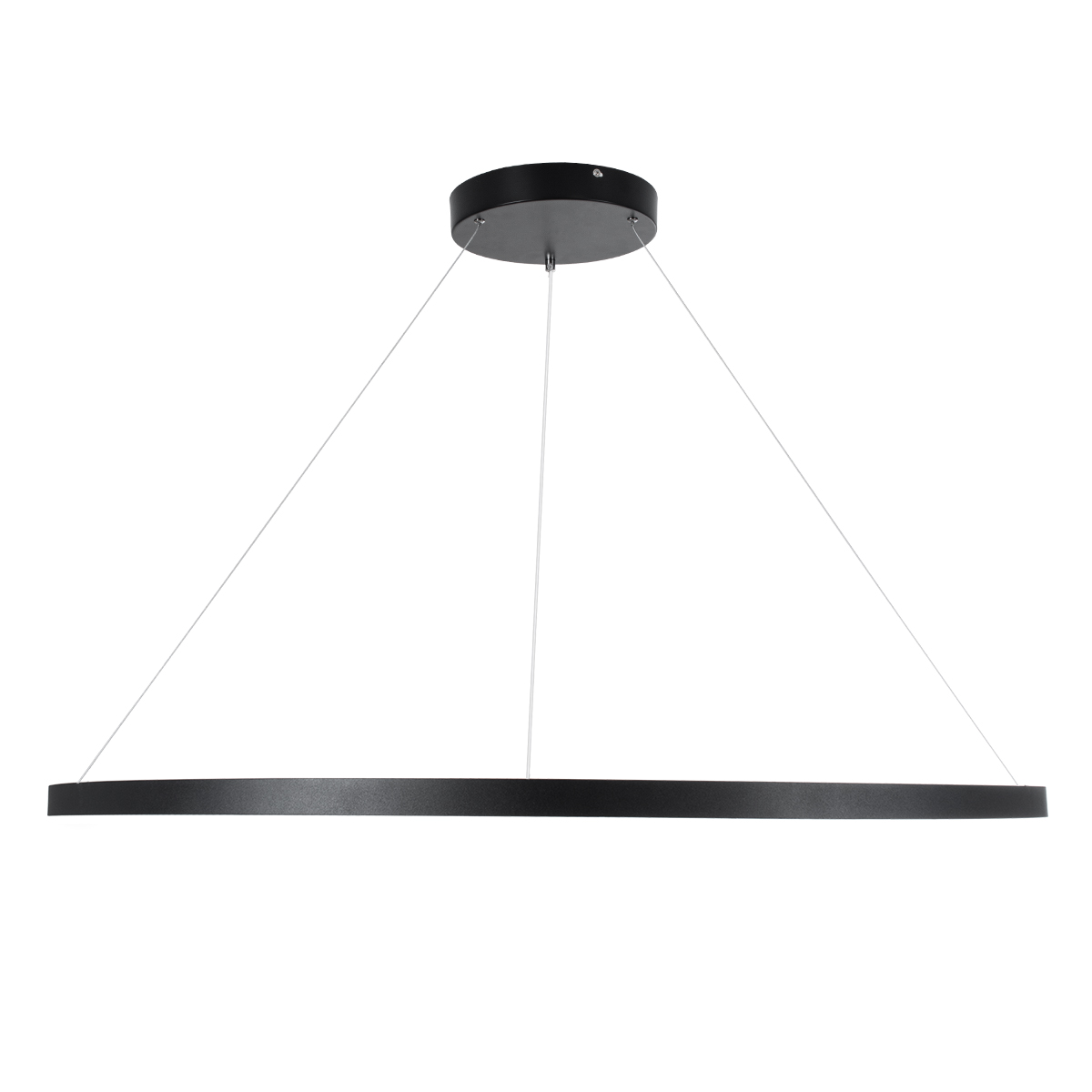 GLOBOSTAR® DIAMOND 61519 Μοντέρνο Κρεμαστό Φωτιστικό Οροφής LED 75W 8400lm 360° AC 220-240V IP20 Ρυθμιζόμενο Λευκό CCT με Χειριστήριο από 2700K έως 6000K Dimmable - Lumileds SMD Chip - Μαύρο Ματ - Μ100 x Π100 x Υ90cm - 3 Χρόνια Εγγύηση - Image 4