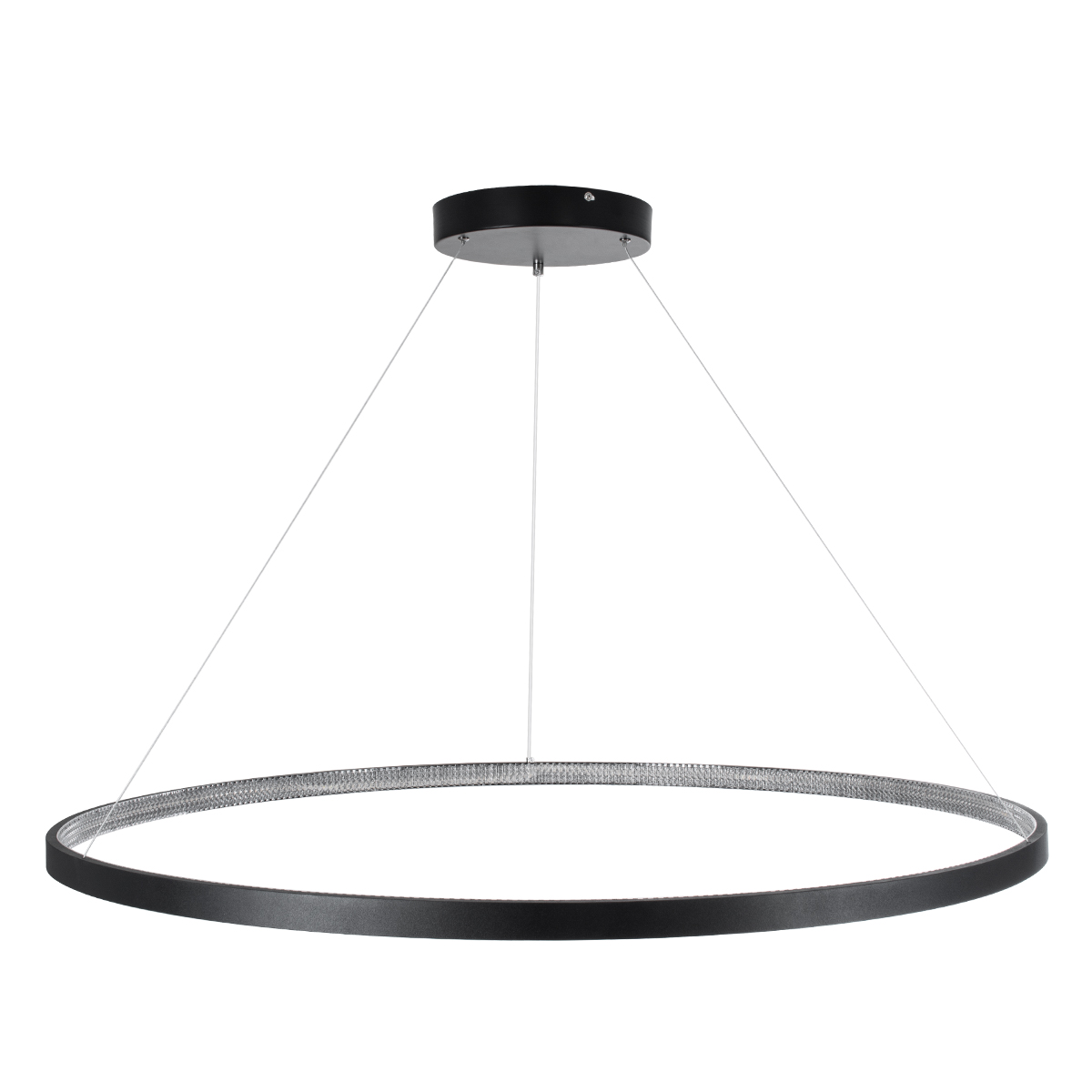 GLOBOSTAR® DIAMOND 61519 Μοντέρνο Κρεμαστό Φωτιστικό Οροφής LED 75W 8400lm 360° AC 220-240V IP20 Ρυθμιζόμενο Λευκό CCT με Χειριστήριο από 2700K έως 6000K Dimmable - Lumileds SMD Chip - Μαύρο Ματ - Μ100 x Π100 x Υ90cm - 3 Χρόνια Εγγύηση - Image 5