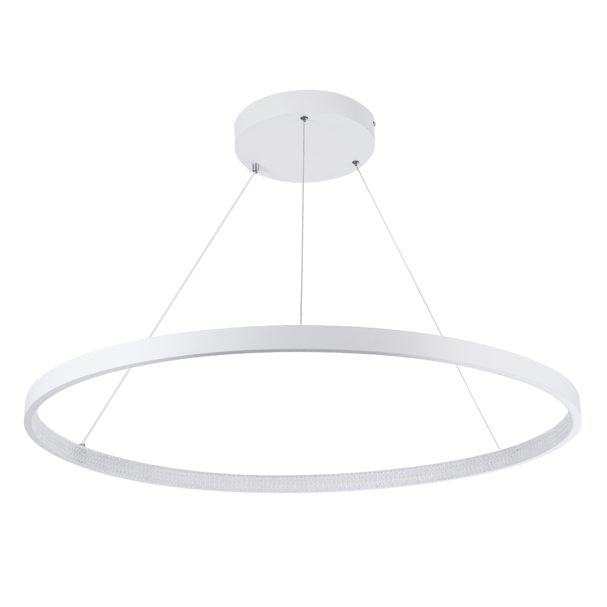 GLOBOSTAR® DIAMOND 61521 Μοντέρνο Κρεμαστό Φωτιστικό Οροφής LED 67W 7504lm 360° AC 220-240V IP20 Ρυθμιζόμενο Λευκό CCT με Χειριστήριο από 2700K έως 6000K Dimmable - Lumileds SMD Chip - Λευκό Ματ - Μ80 x Π80 x Υ110cm - 3 Χρόνια Εγγύηση - Image 3