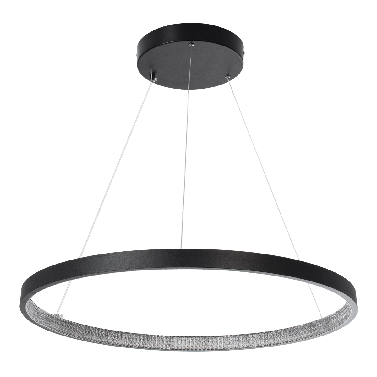 GLOBOSTAR® DIAMOND 61522 Μοντέρνο Κρεμαστό Φωτιστικό Οροφής LED 45W 5040lm 360° AC 220-240V IP20 Ρυθμιζόμενο Λευκό CCT με Χειριστήριο από 2700K έως 6000K Dimmable - Lumileds SMD Chip - Μαύρο Ματ - Μ60 x Π60 x Υ3cm - 3 Χρόνια Εγγύηση - Image 3