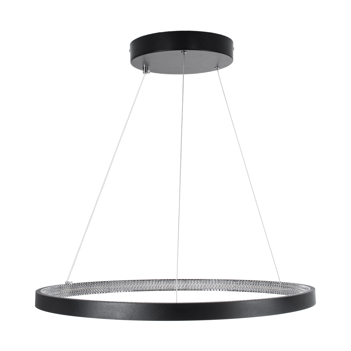 GLOBOSTAR® DIAMOND 61522 Μοντέρνο Κρεμαστό Φωτιστικό Οροφής LED 45W 5040lm 360° AC 220-240V IP20 Ρυθμιζόμενο Λευκό CCT με Χειριστήριο από 2700K έως 6000K Dimmable - Lumileds SMD Chip - Μαύρο Ματ - Μ60 x Π60 x Υ3cm - 3 Χρόνια Εγγύηση - Image 5