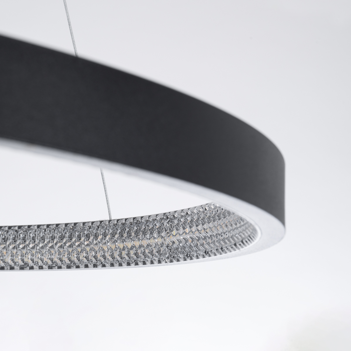 GLOBOSTAR® DIAMOND 61522 Μοντέρνο Κρεμαστό Φωτιστικό Οροφής LED 45W 5040lm 360° AC 220-240V IP20 Ρυθμιζόμενο Λευκό CCT με Χειριστήριο από 2700K έως 6000K Dimmable - Lumileds SMD Chip - Μαύρο Ματ - Μ60 x Π60 x Υ3cm - 3 Χρόνια Εγγύηση - Image 6