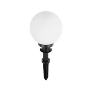 GLOBOSTAR® AGROS 61593 Φωτιστικό Κήπου / Καρφωτό με Ντουί 1 x E27 AC 220-240V Αδιάβροχο IP65 - Λευκό & Μάυρο - Μ20 x Π20 x Υ54cm