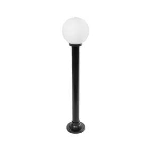 GLOBOSTAR® AGROS 61596 Φωτιστικό Κολωνάκι Κήπου με Ντουί 1 x E27 AC 220-240V Αδιάβροχο IP65 - Λευκό & Μαύρο - Μ20 x Π20 x Υ100cm