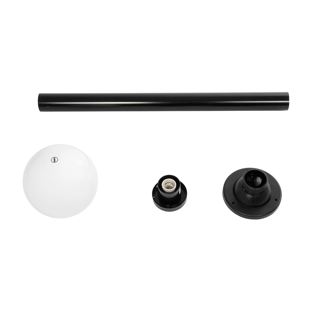 GLOBOSTAR® AGROS 61596 Φωτιστικό Κολωνάκι Κήπου με Ντουί 1 x E27 AC 220-240V Αδιάβροχο IP65 - Λευκό & Μαύρο - Μ20 x Π20 x Υ100cm - Image 7