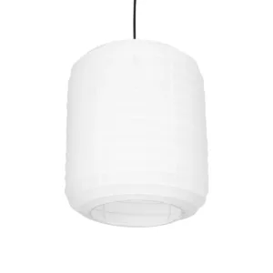 GLOBOSTAR® ROMINA 62000 Μοντέρνο Κρεμαστό Φωτιστικό Οροφής με Ντουί 1 x E27 AC 220-240V IP20 - Λευκό - Μ30 x Π30 x Υ37cm