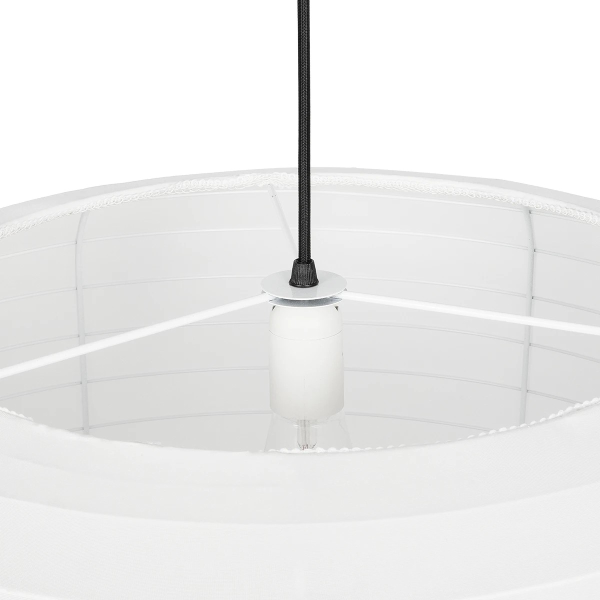 GLOBOSTAR® ROMINA 62001 Μοντέρνο Κρεμαστό Φωτιστικό Οροφής με Ντουί 1 x E27 AC 220-240V IP20 - Λευκό - Μ60 x Π60 x Υ65cm - Image 7