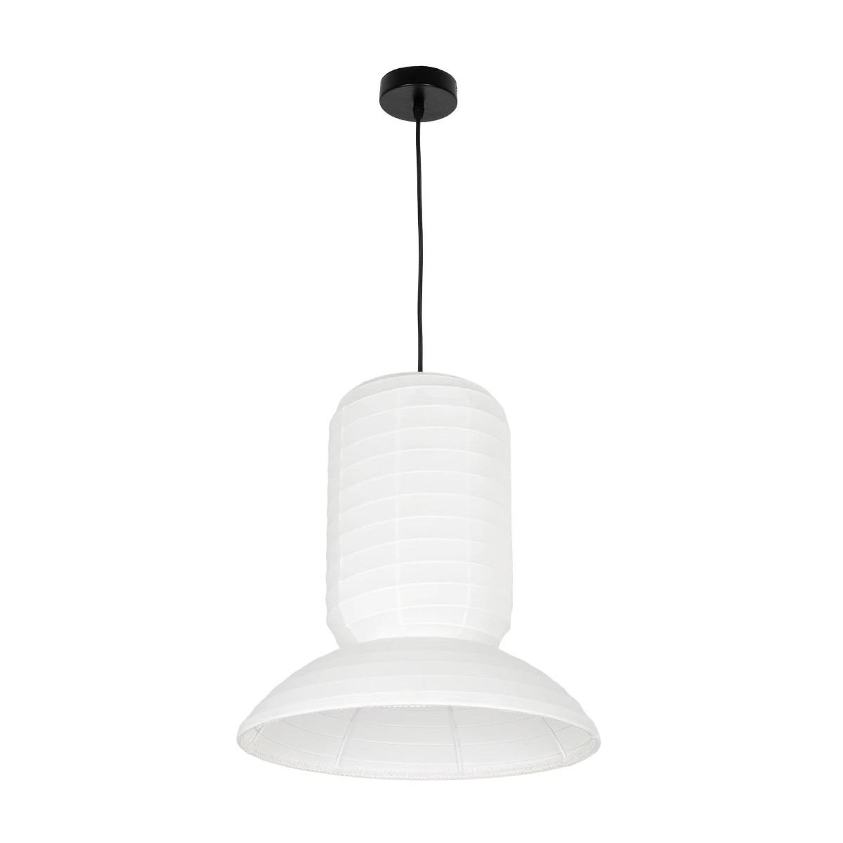GLOBOSTAR® ROMINA 62002 Μοντέρνο Κρεμαστό Φωτιστικό Οροφής με Ντουί 1 x E27 AC 220-240V IP20 - Λευκό - Μ40 x Π40 x Υ42.5cm - Image 3