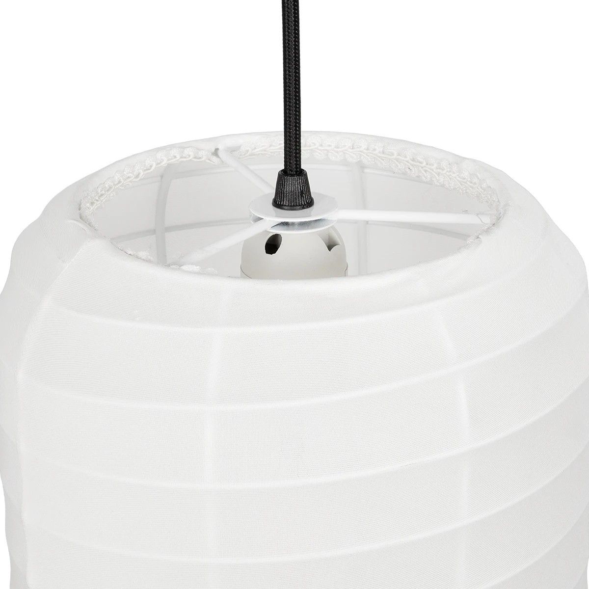 GLOBOSTAR® ROMINA 62002 Μοντέρνο Κρεμαστό Φωτιστικό Οροφής με Ντουί 1 x E27 AC 220-240V IP20 - Λευκό - Μ40 x Π40 x Υ42.5cm - Image 7