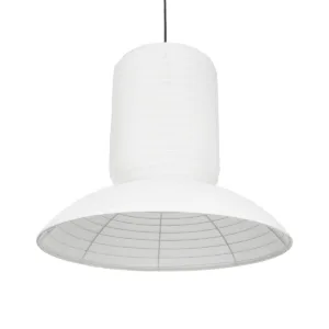 GLOBOSTAR® ROMINA 62003 Μοντέρνο Κρεμαστό Φωτιστικό Οροφής με Ντουί 1 x E27 AC 220-240V IP20 - Λευκό - Μ60 x Π60 x Υ51cm