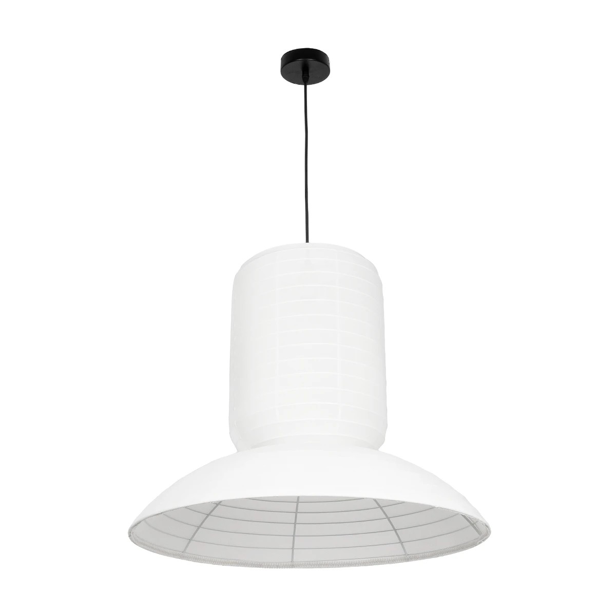 GLOBOSTAR® ROMINA 62003 Μοντέρνο Κρεμαστό Φωτιστικό Οροφής με Ντουί 1 x E27 AC 220-240V IP20 - Λευκό - Μ60 x Π60 x Υ51cm - Image 3