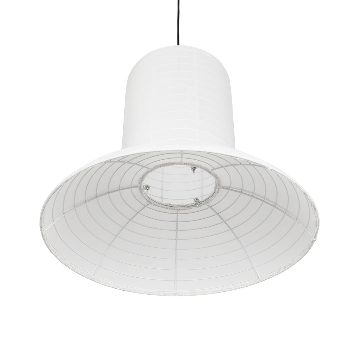 GLOBOSTAR® ROMINA 62003 Μοντέρνο Κρεμαστό Φωτιστικό Οροφής με Ντουί 1 x E27 AC 220-240V IP20 - Λευκό - Μ60 x Π60 x Υ51cm - Image 5