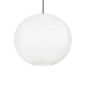 GLOBOSTAR® ROMINA 62004 Μοντέρνο Κρεμαστό Φωτιστικό Οροφής με Ντουί 1 x E27 AC 220-240V IP20 - Λευκό - Μ40 x Π40 x Υ37cm