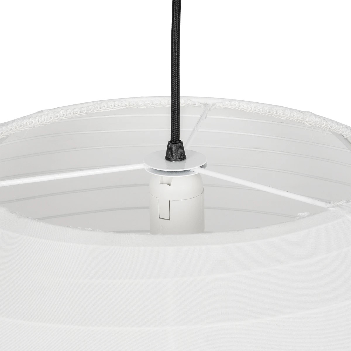 GLOBOSTAR® ROMINA 62005 Μοντέρνο Κρεμαστό Φωτιστικό Οροφής με Ντουί 1 x E27 AC 220-240V IP20 - Λευκό - Μ60 x Π60 x Υ55cm - Image 7