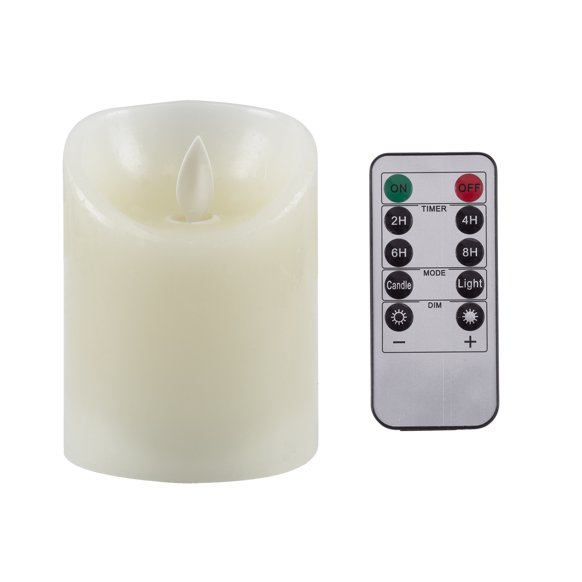 GloboStar® CANDLE 76490 Διακοσμητικό Realistic Κερί με LED Εφέ Κινούμενης Φλόγας - Μπαταρίας 2 x AA (Δεν Συμπεριλαμβάνονται) & Ασύρματο Χειριστήριο IR Θερμό Λευκό 2700K Dimmable Λευκό Φ14 x Υ16cm - Image 7
