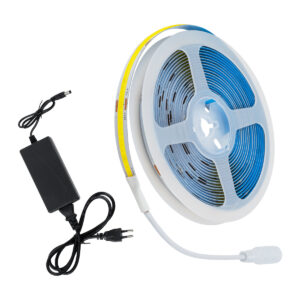 GLOBOSTAR® COBWAVE 70416 Σετ Ταινίας με Τροφοδοτικό LED 48W 4800lm 120° AC 220-240V IP20 1540 x COB Chip Φυσικό Λευκό 4500K - Sanan COB Chip - Μ500 x Π1 x Υ0.2cm - Ρολό 5 Μέτρων - 2 Χρόνια Εγγύηση
