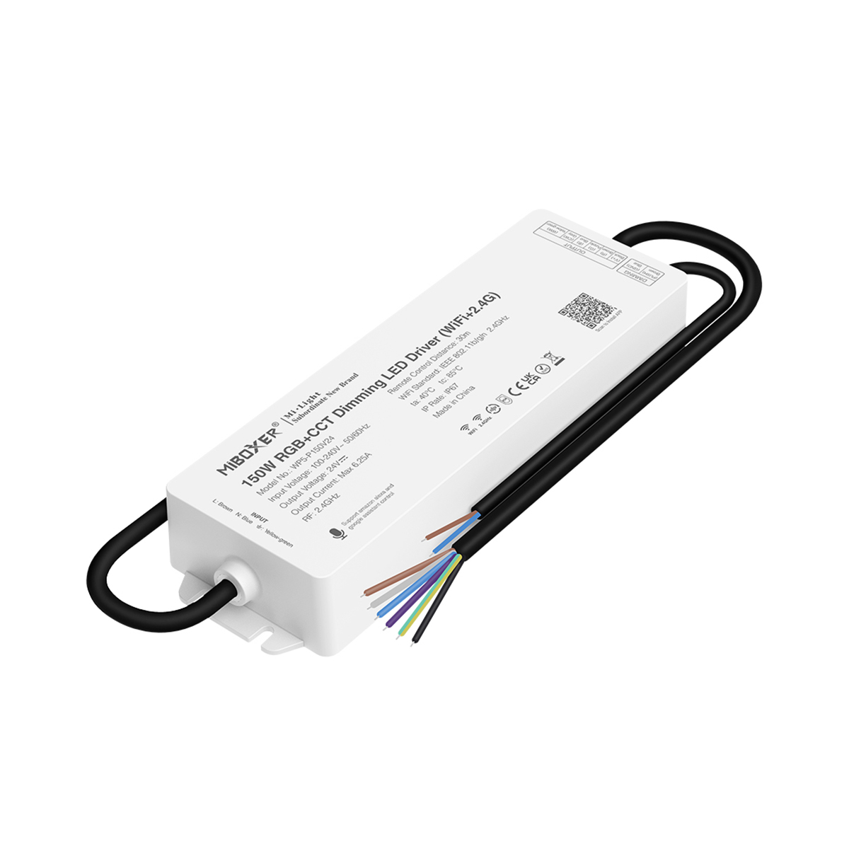 GloboStar® MiBOXER WP3-P150V24 71442 DC Smart Wifi & RF 2.4Ghz Power Supply Τροφοδοτικό SELV & Controller / Dimmer All in One 3 Καναλιών AC100-240V σε DC 24V 3 x 2.1A 50W - Max 6.25A 150W - Αδιάβροχο IP67 RGB Μ22.5 x Π7.3 x Υ3.5cm - 5 Years Warranty - Image 5