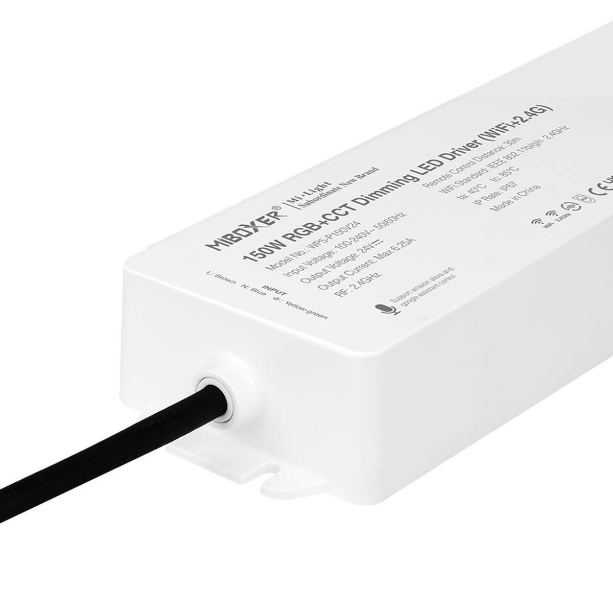GloboStar® MiBOXER WP3-P150V24 71442 DC Smart Wifi & RF 2.4Ghz Power Supply Τροφοδοτικό SELV & Controller / Dimmer All in One 3 Καναλιών AC100-240V σε DC 24V 3 x 2.1A 50W - Max 6.25A 150W - Αδιάβροχο IP67 RGB Μ22.5 x Π7.3 x Υ3.5cm - 5 Years Warranty - Image 6