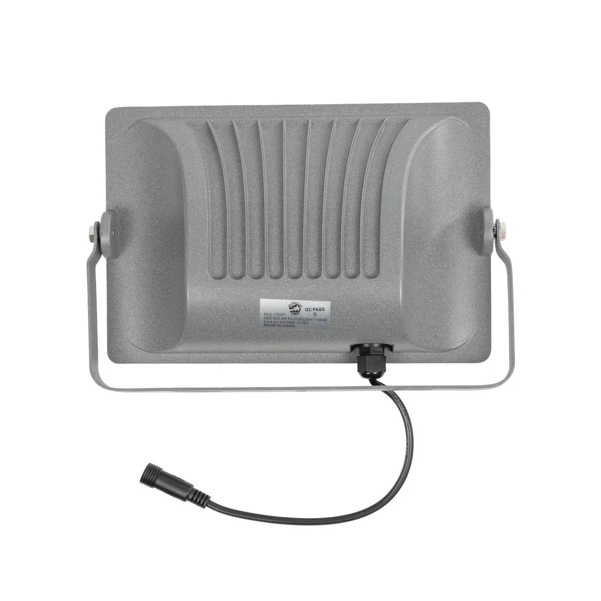 GLOBOSTAR® LUMOVOX 73067 Προβολέας LED 100W 5000lm 120° DC 5V με Φωτοβολταϊκό Panel 5V 8W & Επαναφορτιζόμενη Μπαταρία Li-ion 3.2V 5000mAh Αδιάβροχο IP67 Ψυχρό Λευκό 6000K - 120 x SMD2835 Sanan Chip - Γκρι Ανθρακί - Μ25 x Π5.5 x Υ17.5cm - 2 Χρόνια Εγγύηση - Image 6