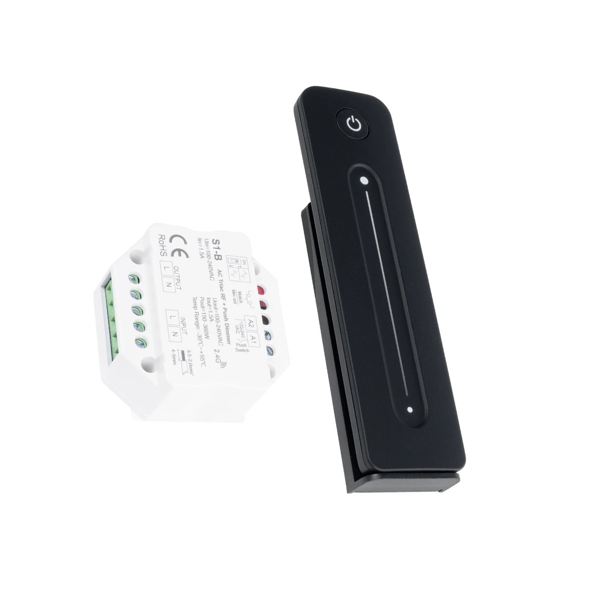 GloboStar® 73124 S1-B+R11 SKYDANCE ΣΕΤ Dimmer & Ασύρματο Χειριστήριο Αφής 1 Group RF 2.4Ghz 1.5A Max AC100-240V (360W) - DC 3V IP20 - 5 Χρόνια Εγγύηση - Image 2