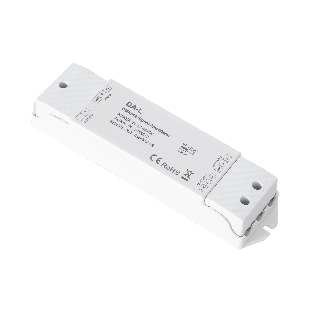 GloboStar® 73138 DA-L SKYDANCE DC DMX512 Signal Amplifier 2 Καναλιών DC 12-48V - IP20 Μ17.5 x Π4.5 x Υ2.5cm - 5 Χρόνια Εγγύηση - Image 2