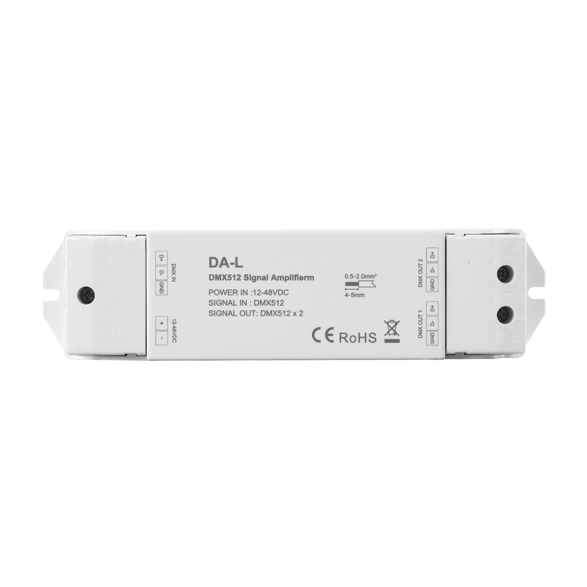 GloboStar® 73138 DA-L SKYDANCE DC DMX512 Signal Amplifier 2 Καναλιών DC 12-48V - IP20 Μ17.5 x Π4.5 x Υ2.5cm - 5 Χρόνια Εγγύηση - Image 3