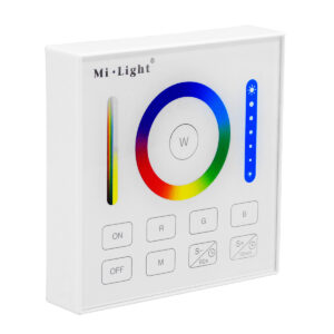 GLOBOSTAR® MiBOXER-B0 73425 Ασύρματο Χειριστήριο Αφής 1 Ζώνης RGBW+WW+CCT DC 3V(2 x AAA) IP20 - RF 2.4GHz - Λευκό - Μ8.6 x Π8.6 x Υ2cm - 3 Χρόνια Εγγύηση