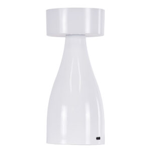GloboStar® DOLLY 76466 Επιτραπέζιο Φωτιστικό Πορτατίφ LED 1.5W 105lm 120° DC 5V IP44 CCT Θερμό Λευκό 2700K - Φυσικό Λευκό 4500K - Ψυχρό Λευκό 6000K Dimmable Λευκό Πλαστικό - Μ9 x Π9 x Υ21cm - 2 Xρόνια Εγγύηση