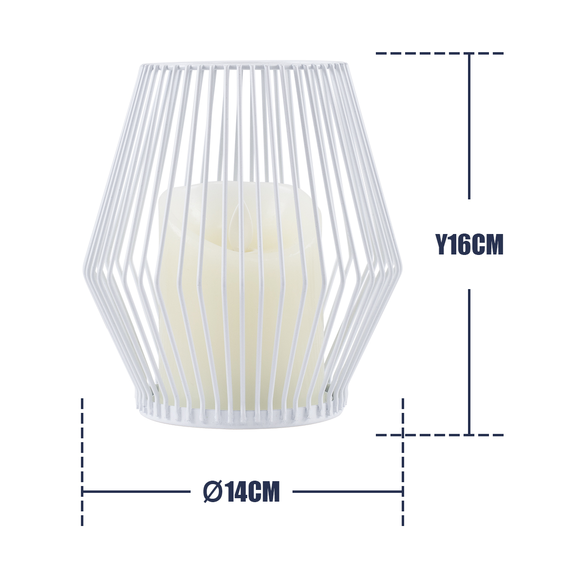 GloboStar® CANDLE 76488 Διακοσμητικό Realistic Κερί με LED Εφέ Κινούμενης Φλόγας - Μπαταρίας 2 x AA (Δεν Συμπεριλαμβάνονται) & Ασύρματο Χειριστήριο IR Θερμό Λευκό 2700K Dimmable Λευκό Φ14 x Υ16cm - Image 5
