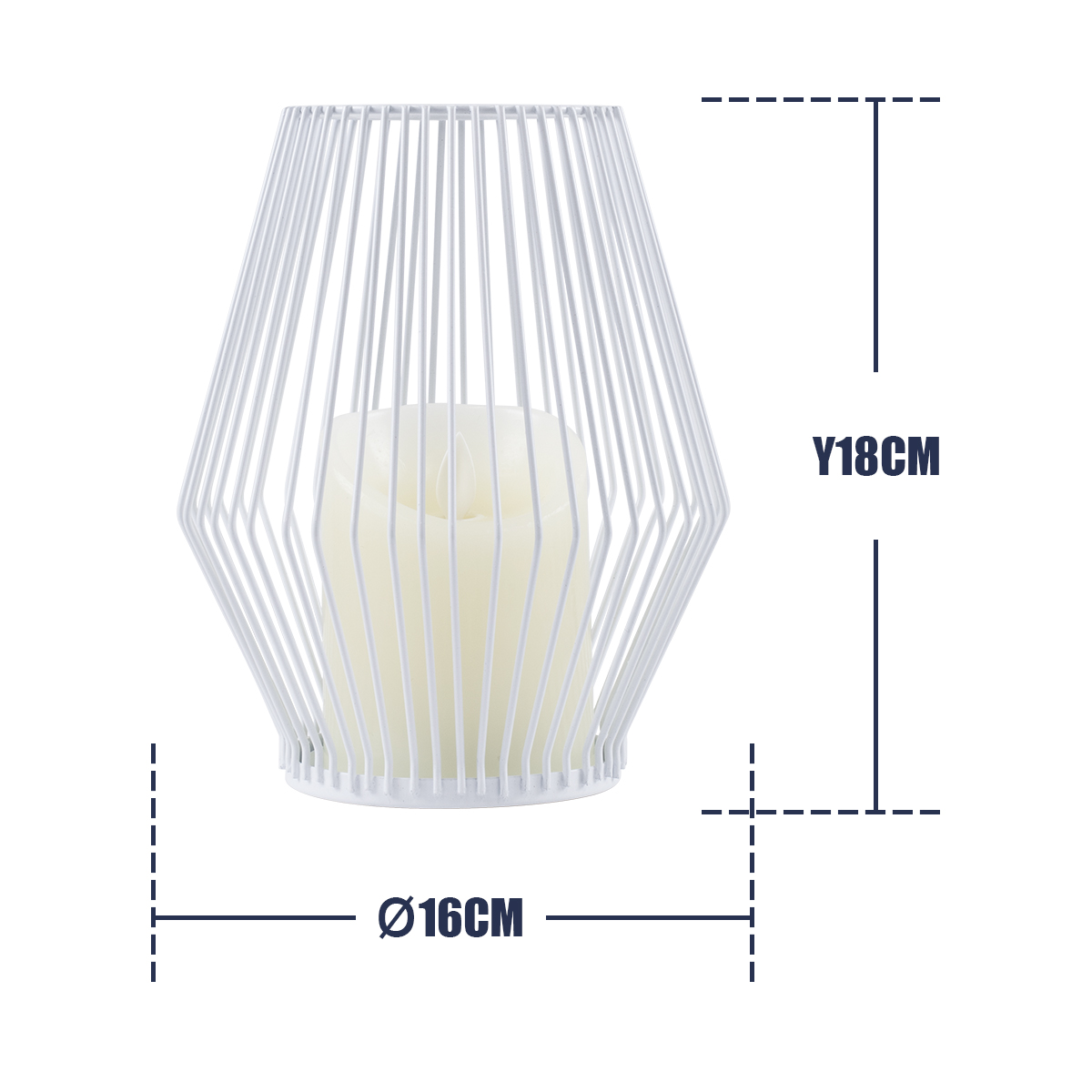 GloboStar® CANDLE 76489 Διακοσμητικό Realistic Κερί με LED Εφέ Κινούμενης Φλόγας - Μπαταρίας 2 x AA (Δεν Συμπεριλαμβάνονται) & Ασύρματο Χειριστήριο IR Θερμό Λευκό 2700K Dimmable Λευκό Φ16 x Υ18cm - Image 5