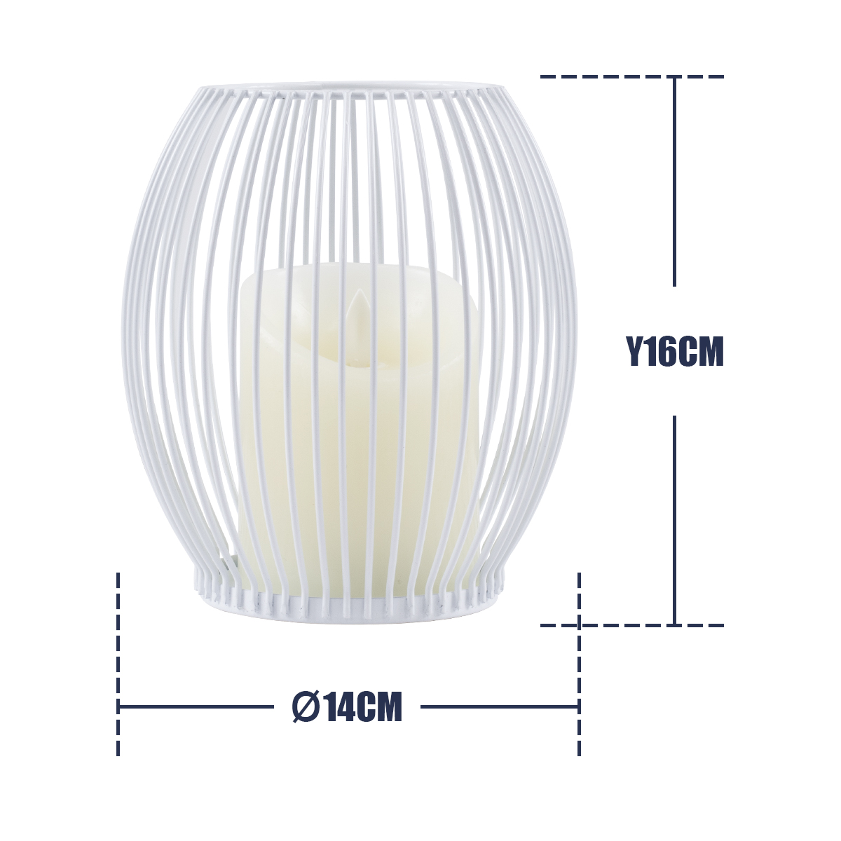 GloboStar® CANDLE 76490 Διακοσμητικό Realistic Κερί με LED Εφέ Κινούμενης Φλόγας - Μπαταρίας 2 x AA (Δεν Συμπεριλαμβάνονται) & Ασύρματο Χειριστήριο IR Θερμό Λευκό 2700K Dimmable Λευκό Φ14 x Υ16cm - Image 5