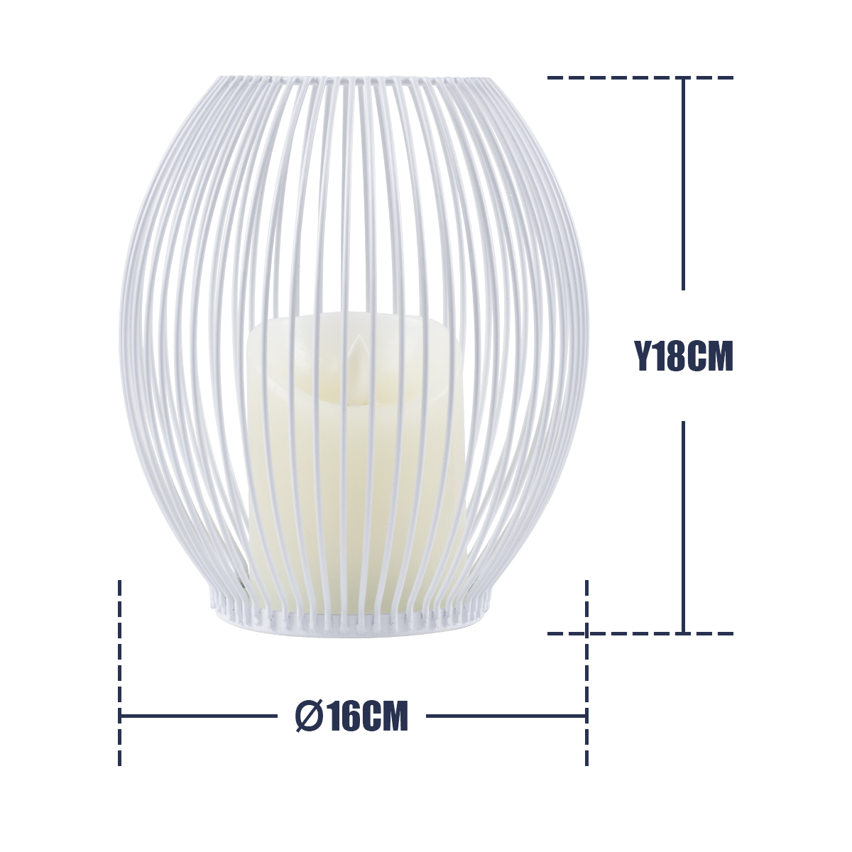 GloboStar® CANDLE 76491 Διακοσμητικό Realistic Κερί με LED Εφέ Κινούμενης Φλόγας - Μπαταρίας 2 x AA (Δεν Συμπεριλαμβάνονται) & Ασύρματο Χειριστήριο IR Θερμό Λευκό 2700K Dimmable Λευκό Φ16 x Υ18cm - Image 5