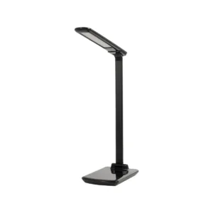 GLOBOSTAR® ONO 76533 Μοντέρνο Επιτραπέζιο Φωτιστικό Γραφείου με Ασύρματη Φόρτιση 10W 2A LED 3.5W 350lm 90° DC 5V με USB-C IP20 Ρυθμιζόμενο Λευκό CCT με Αφή 2700K/4500K/6000K Dimmable - Sanan SMD Chip - Μαύρο - Μ18 x Π12 x Υ36cm - 2 Χρόνια Εγγύηση