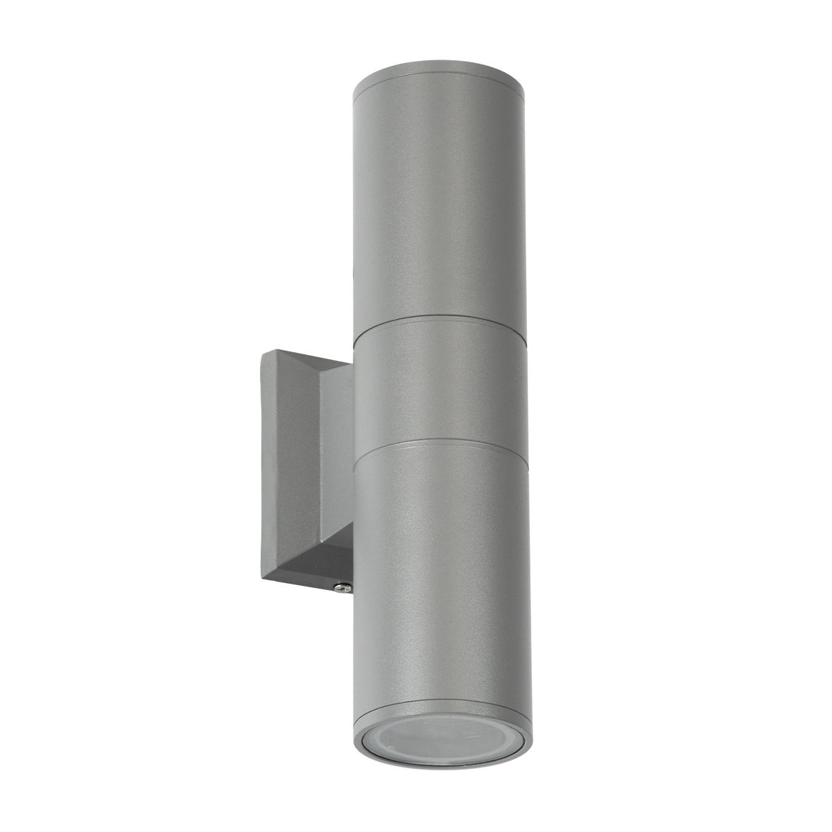 GLOBOSTAR® WALLY 77875 Μοντέρνο Φωτιστικό Τοίχου - Απλίκα με Ντουί 2 x GU10 AC 220-240V Αδιάβροχο IP65 - Γκρι Ματ - Μ6.4 x Π11 x Υ25cm - Image 3