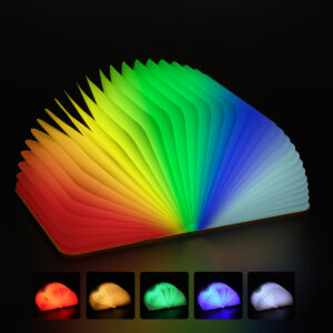 GLOBOSTAR® BOOKDECO 79636 Μοντέρνο Επιτραπέζιο Φωτιστικό Πορτατίφ LED 4W 250lm 180° DC 5V με USB 2.0 & Επαναφορτιζόμενη Μπαταρία Li-ion 3.2V 1000mAh IP20 Πολύχρωμο RGB - Μπεζ - Μ21.5 x Π16.5 x Υ2.2cm - 2 Χρόνια Εγγύηση