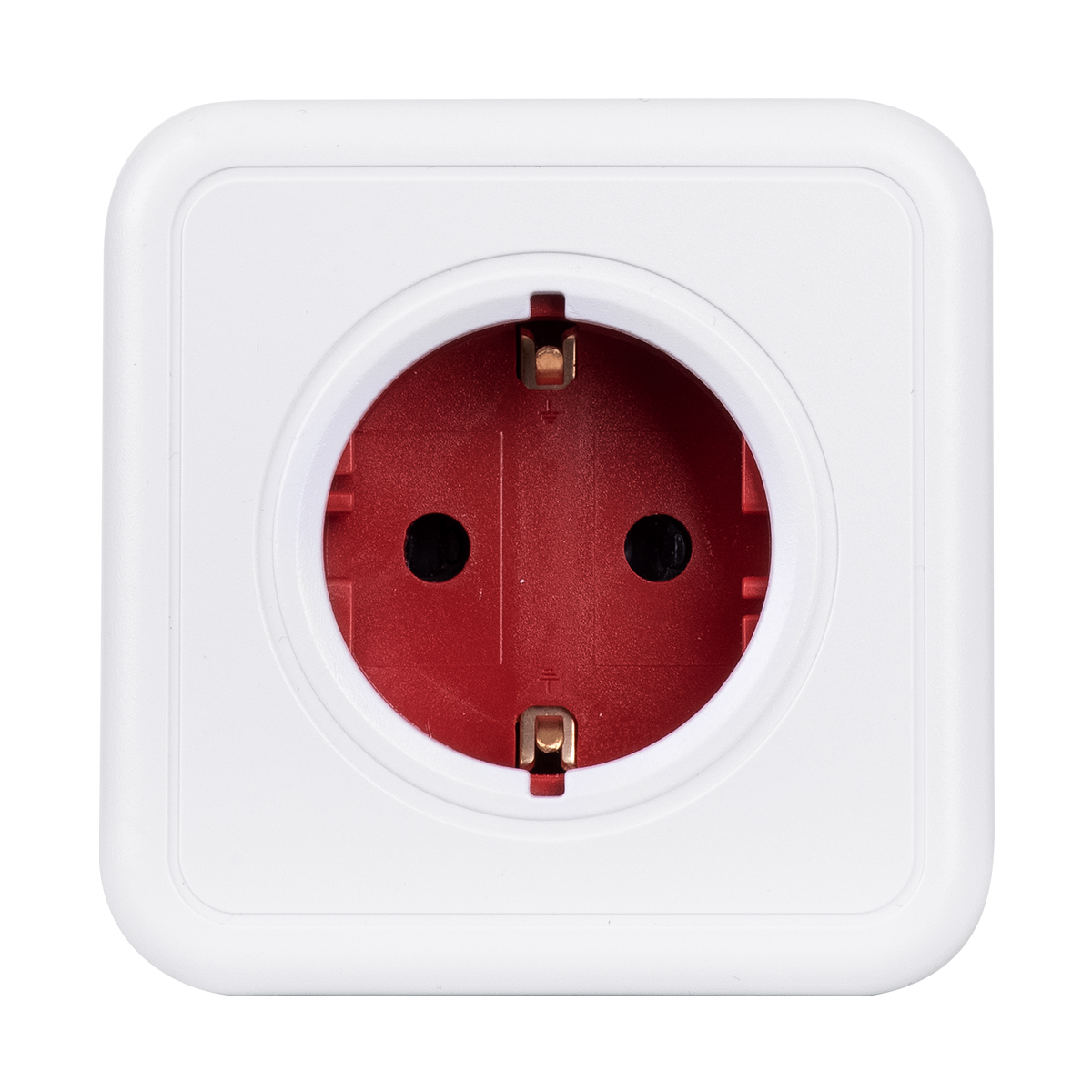 GloboStar® TRAVEL PowerCube PRO Certified 79645 Πολύπριζο 5 Θέσεων με 1.5m Kαλώδιο - 5 Πρίζες Ασφαλείας Childproof EU Schuko AC 220-240V Μ7.5 x Π11.5 x Υ7.5 - Λευκό με Κόκκινο - Max Load 3680W/16A - Image 7