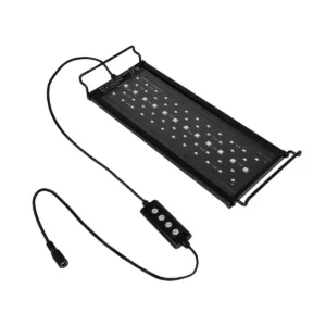 GLOBOSTAR® AQUARIUS 79678 Φωτιστικό Ενυδρείου με Ενσωματωμένο Χειριστήριο LED 12W 600lm 120° AC 220-240V Αδιάβροχο IP44 Πολύχρωμο RGBW Dimmable - Sanan SMD Chip - Μαύρο - Μ30 x Π11 x Υ3cm - 2 Χρόνια Εγγύηση