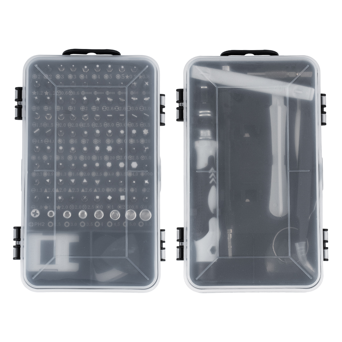 GLOBOSTAR® ELEKIT 79996 Ολοκληρωμένο Mini DIY ΚΙΤ με 115 Μικροεργαλεία σε 1 Βαλιτσάκι για Επισκευές Κινητών Τηλεφώνων, Laptop, Οπτικών & κλπ Μικροεπισκευών - Μαύρο & Λευκό - Μ15.5 x Π10 x Υ5cm - Image 3