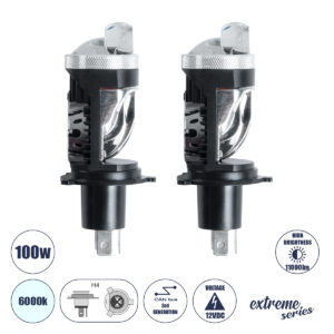 GloboStar® 81506 H4 X10 360° Line KIT Βασικού Φωτισμού Αυτοκινήτου & Μοτοσυκλέτας 3nd Generation Can-Bus Series LED CREE CXB 50W/100W 11000lm/22000lm DC 12V Αδιάβροχο IP56 Ψυχρό Λευκό 6000K - 2 Χρόνια Εγγύηση
