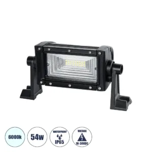 GloboStar® 85480 Μπάρα LED Pencil Beam 7D 2835 SMD 54W 10-30V για Αυτοκίνητα & Φορτηγά LED CREE XBD  6480lm 15° DC 10-30V Αδιάβροχη IP65 Ψυχρό Λευκό 6000K - Μ22 x Π10 x Υ11cm