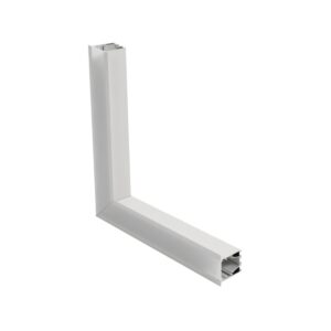 GLOBOSTAR® ALP-CORNER-SIDE90 RECESSA 61788 Χωνευτό Προφίλ Αλουμινίου Γωνία με Λευκό Γαλακτερό Πατητό Κάλυμμα για Ταινίες LED IP20 - Λευκό Ματ - Μ30 x Π3.5 x Υ4cm