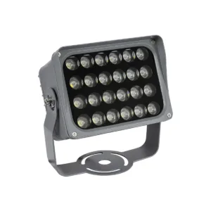 GLOBOSTAR® FLOODXENA 90129 Προβολέας Σποτ Wall Washer LED 24W 2760lm 10° AC 220-240V Αδιάβροχο IP65 Φυσικό Λευκό 4500K - Bridgelux SMD Chip - Γκρι Ανθρακί - Μ18 x Π13.5 x Υ18cm - 3 Χρόνια Εγγύηση