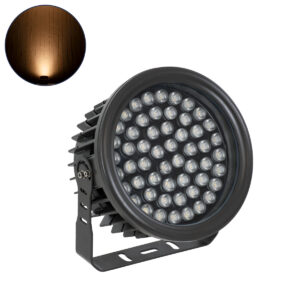 GLOBOSTAR® FLOODNEVA 90397 Προβολέας Σποτ Wall Washer LED 54W 4590lm 30° DC 24V Αδιάβροχο IP65 Ultra Θερμό Λευκό 2200K Dimmable - Bridgelux SMD Chip - Μαύρο - Μ24.5 x Π24.5 x Υ14.7cm - 3 Χρόνια Εγγύηση
