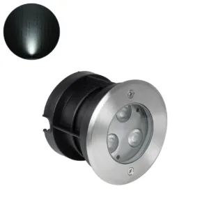 GLOBOSTAR® UNDERWATERHUNI 90415 Υποβρύχιο Χωνευτό Σποτ για Σιντριβάνια/Πισίνες LED 3W 300lm 30° DC 24V Αδιάβροχο IP68 Ψυχρό Λευκό 6000K Dimmable - Bridgelux SMD Chip - Ανοξείδωτο Ατσάλι SS304 - Μ10 x Π10 x Υ7.5cm / Q9cm - 3 Χρόνια Εγγύηση