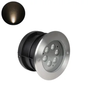 GLOBOSTAR® UNDERWATERYUNI 90417 Υποβρύχιο Χωνευτό Σποτ για Σιντριβάνια/Πισίνες LED 6W 540lm 30° DC 24V Αδιάβροχο IP68 Θερμό Λευκό 2700K Dimmable - Bridgelux SMD Chip - Ανοξείδωτο Ατσάλι SS304 - Μ14.6 x Π14.6 x Υ9cm / Q13.3cm - 3 Χρόνια Εγγύηση