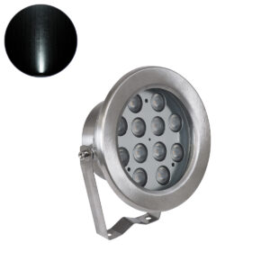 GLOBOSTAR® UNDERWATERJERRY 90424 Υποβρύχιο Επιφανειακό Σποτ για Σιντριβάνια/Πισίνες LED 12W 1200lm 30° DC 24V Αδιάβροχο IP68 Ψυχρό Λευκό 6000K Dimmable - Bridgelux SMD Chip - Ανοξείδωτο Ατσάλι 304 - Μ14.5 x Π7 x Υ19cm - 3 Χρόνια Εγγύηση